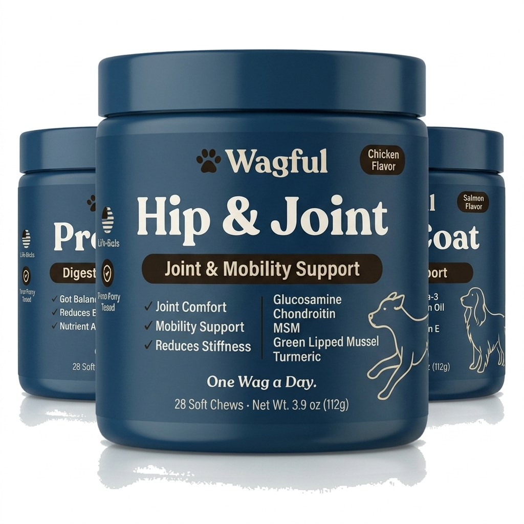 Wagful Hip & Joint, Probiotic, and Skin & Coat Chews